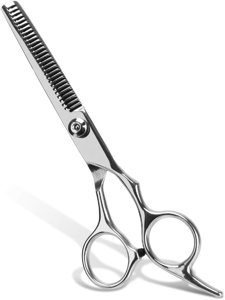 Hair Thinning Scissors Professional 6.5” Blending Shears Scissors for Hair Cutting Trimming 2.5” Razor Edge Haircut Scissors with Adjustable Tension Screw Stainless Steel