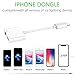 YouFu Iphone 8 adapter dongle headphone adapter 2A fast charging. Headphone splitter Supports the latest IOS systems. Charging and listening to music at the same time (no microphone function) (white)