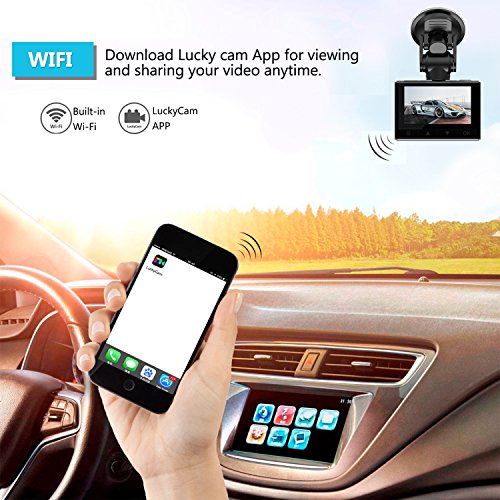 image for MYPIN WiFi Dashboard Camera, 1080P Dash Cam Video Recorder with 2.45