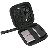 Khanka Protective Zipper Carrying Storage Travel Hard Case Cover Bag for Samsung T1 / T3 Portable 500GB USB 3.0 External SSD - Black