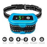 Casfuy Bark Collar [2018 Upgraded] IP67 Waterproof Rechargeable Dog No Barking Collar with Smart Detected Chip for Small Medium Large Dogs