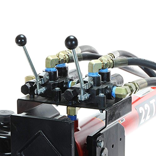 RuggedMade 22-Ton Push Through Gas Log Splitter, 301CC Electric Start w/Log Lift & Catcher