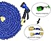 IBeaty Lightweight 150ft Expandable Garden Hose Magic Flexible Water Hose with 3/4Inch Solid Brass Ends 8 Position Spray Nozzle Blue