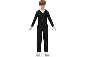 BesserBay Halloween Kids Long Sleeve Coveralls Killer Jumpsuit Flight Suit with Pockets 4-14 Years