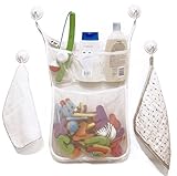 Bath Toy Storage Organizer, Mold Resistant with Four Premium Locking Suction Cups