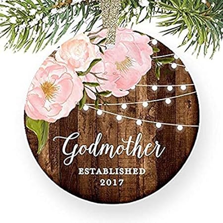 For367Walton Patentmutter Est. 2017, 1. Weihnachten als Patentin, Patente, Geschenk für Andenken mit Pfingstrose, Bauernhof, 