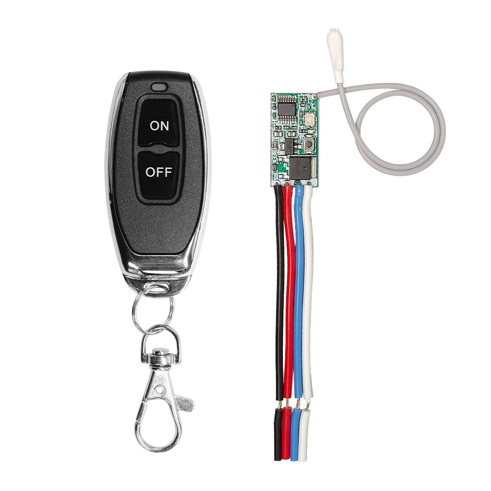 Photo 1 of QIACHIP 433MHz Universal Wireless RF Remote Control Switch DC 6V 12V 24V 1CH Channel Relay Wireless Secure RF Remote Control Switches Transmitter and Receiver kit, Momentary Toggle Latched Delay Mode