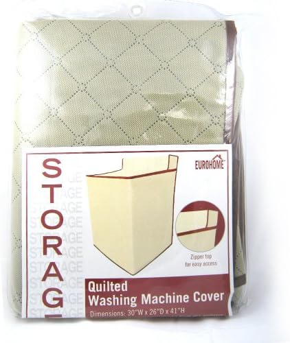 Fabric Zippered Zipper Top Quilted Washing Machine Or Dryer Cover Dust Khaki New