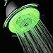 Luminex by PowerSpa 7-Color 4-Setting LED Shower Head with Air Jet LED Turbo Pressure-Boost Nozzle Technology LED colors change automatically every few seconds
