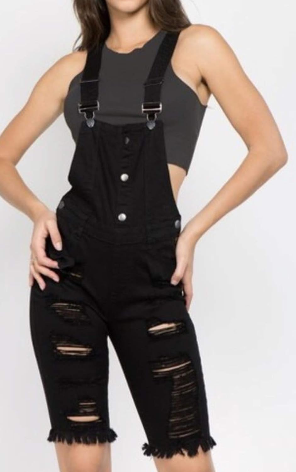 overall bermuda shorts