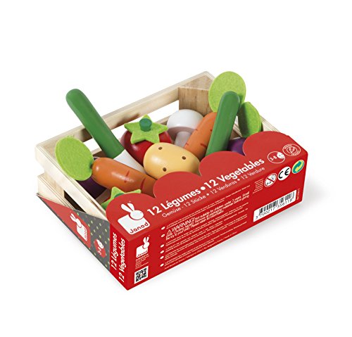 Janod - 12 Wooden Vegetables Crate - Doll'S Tea Set, Kitchen Set, Merchant Accessories - Imitation Toy - from 3 Years… – Bild 4