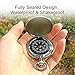 Leabertee Retro Compass Waterproof and Shakeproof for Outdoors Hiking Camping and Gifts (Champagne)