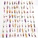 Kingzer 100pcs HO Scale coloful 1:100 Painted Model Train Park People Figures