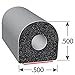 Trim-Lok D-Shaped Rubber Seal (Thick Wall) – .50” Height, 50” Width, 25’ Length – EPDM Foam Seal w/BT (3M) High Strength Bonded Tape,Weatherproofing for Doors/Windows on Cars,Trucks,RVs,Boats