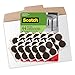 Scotch Felt Pads 44 PCS Brown, Felt Furniture Pads for Protecting Hardwood Floors, 1