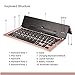iEGrow Foldable Bluetooth Keyboard, F18 Universal Portable Bluetooth 3.0 Wireless Keyboard with Kickstand Holder for Apple iPad iPhone iOS, Andriod, Windows(Rose Gold)
