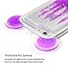 Case Compatibe with iPhone 6S Plus, iPhone 6 Plus, YOKIRIN Luxury 3D Glitter Cute Ears Transparent Plastic Bling Sparkle Stars & Love Heart Flexiable Soft TPU Gel Silicone Protective Cover, Purple