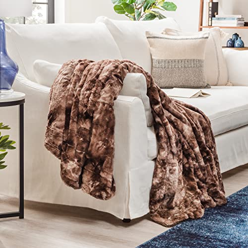 Chanasya Super Soft Fuzzy Faux Fur Throw Blankets Fluffy Plush