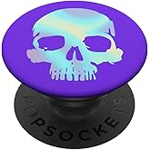 Rainbow Skull Purple PopSockets Adhesive PopGrip