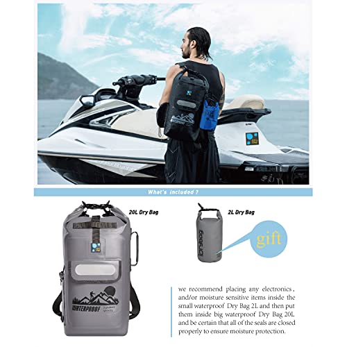 Sacca Stagna Litri Outdoor Panda Dry Bag Borsone Impermeabile