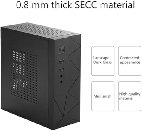 Caja De La Computadora Mini ITX HTPC Chasis del Juego, SECC + Caja De Metal del PC De Sobremesa del Recinto