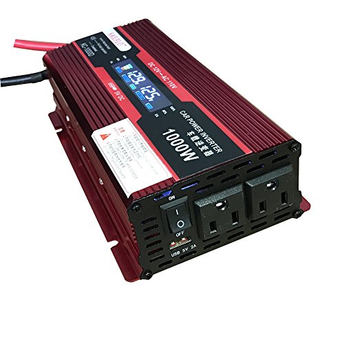 SAILFLO 1000W Power Inverter DC 12V to 110V AC Car Converter with Digital Display Dual AC Outlets USB Charging Ports for Tablets, Laptops and Smartphones