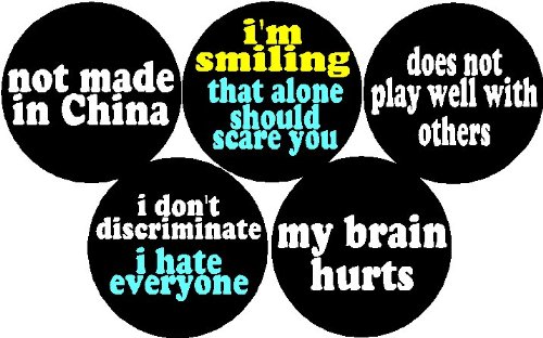 Set of 5 Funny Gag Humor Rude 1.25