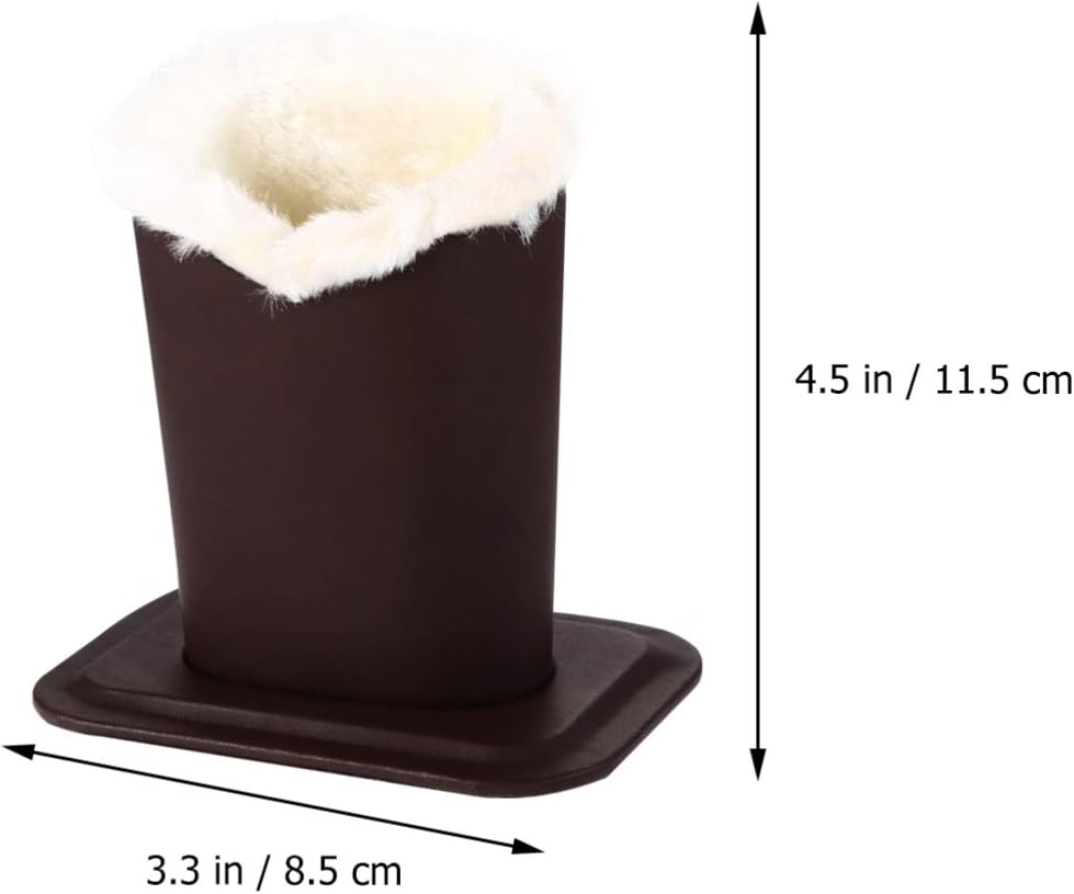 Toyvian 2Pcs Portable Glasses Holder Stand with Plush Lining Leather Eyeglass Holder for Home Office Car Desktop Storage - Image 5