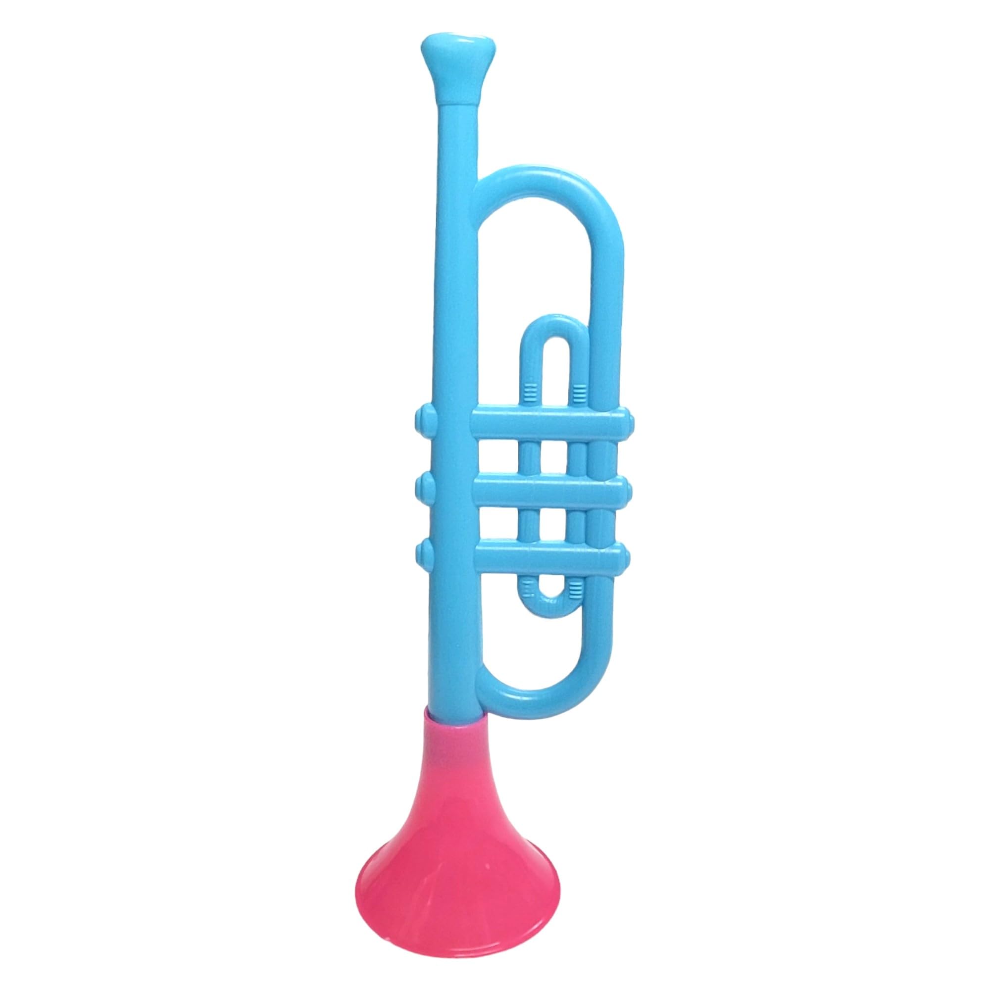 Colorful Plastic Trumpets (13 Inch) Noisemaker Music Toys for Kids Instruments Noise Makers for Parties and Events, Cool Birthday Party Favors, Sports Celebrations   (1 Trumpet (Random Color))