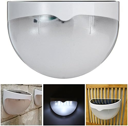 Solar Led Light Outdoor Waterproof Garden Decoration Landscape Lawn Solar Power Panel 6 LED Fence Gutter Wall