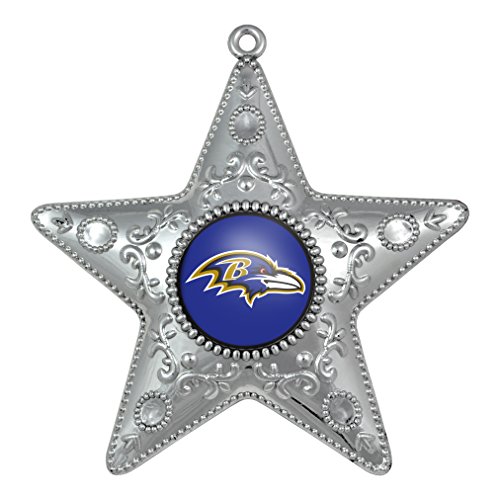 NFL Baltimore Ravens Silverstar Ornament