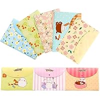 INTVN Plastic Button Wallets - Button File Plastic Button Wallets Folders for File Storage Paper Organization Document Bags - Set of 8