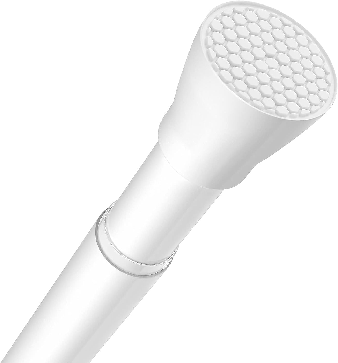 Zipglo Extendable Curtain Poles 75-162 Cm Tension Curtain Pole, Shower Curtain Rod White Shower Poles Extendable No Drill Net Curtain Rods Extendable for Kitchen, Closet, Bathroom, 1pcs