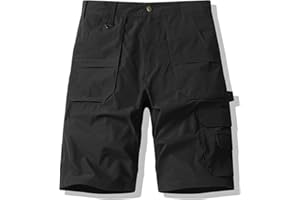 RANKSING Men's Cargo Shorts for Work Relaxed Fit Outdoor Multi-Pocket Work Utility Tactical Hiking Travel Casual Shorts