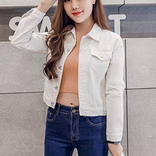 white short sleeve jean jacket