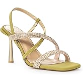 Luuzini Women’s Mira Strappy High Heels – Open Toe Ankle Strap Stiletto Sandals for Party, Wedding & Evening Wear