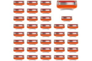 ARTGOL 36 Replacement Blades Compatible with GL-Fusion 5 Style Razors (orange), Wet Razors Men's Blades Value Packs
