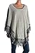 BASICO Women's Knitted Sweater Poncho Cape Shawl Wrap One Size