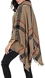 Anmengte Cape Turtleneck Tassel Batwing Cloak Sweater Shawl Top