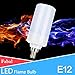 Led Flame Bulb,Fabal 360°Flame Flickering Effect Fire Light Bulb Decorative Holiday E27 / E12 / B22 / E14 / E26 Outdoor Flicker (E12)