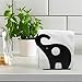 MyGift Metal Black Napkin Holder for Table with Elephant Cutout Design, Tabletop Cocktail Napkin Holder