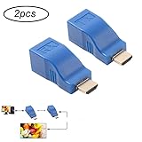 2PCS HDMI Extender, Golden^Li 30M/98ft HDMI to RJ45