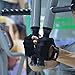 iiSPORT Fingerless Weight Training Gloves Leather Padding Grip Meshback Black (Pair) M