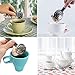 DODOGA Stainless Steel Tea Bag Squeezer Round Tongs Tea Bag Holder Long-Handled Tea Infuser Tea Strainers Tea Filters Tea Squeezer, Tea Strainers for Loose Tea Kitchen Bar, Silver, 2 Pcs