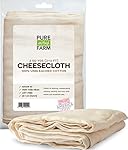 Pure Grade 50 100% Unbleached Cotton Cheesecloth Strain,  2 Yards (18 Sq Feet)
