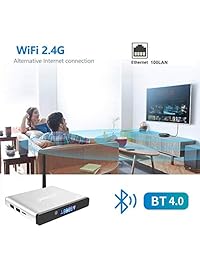 Caja de TV Android 7.1, Dolamee D7 TV Box D7 Android Box Amlogic S905 Quad Core 2 GB RAM 16 GB ROM integrado 2,4 GHz WiFi Bluetooth 4.0 para 3D 4K UHD Play.), Dolamee-D5