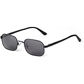 SDINM Polarized Sunglasses Men Women Retro Vintage Square Gold Metal Frame Sun Glasses Fashion Rectangle Shades