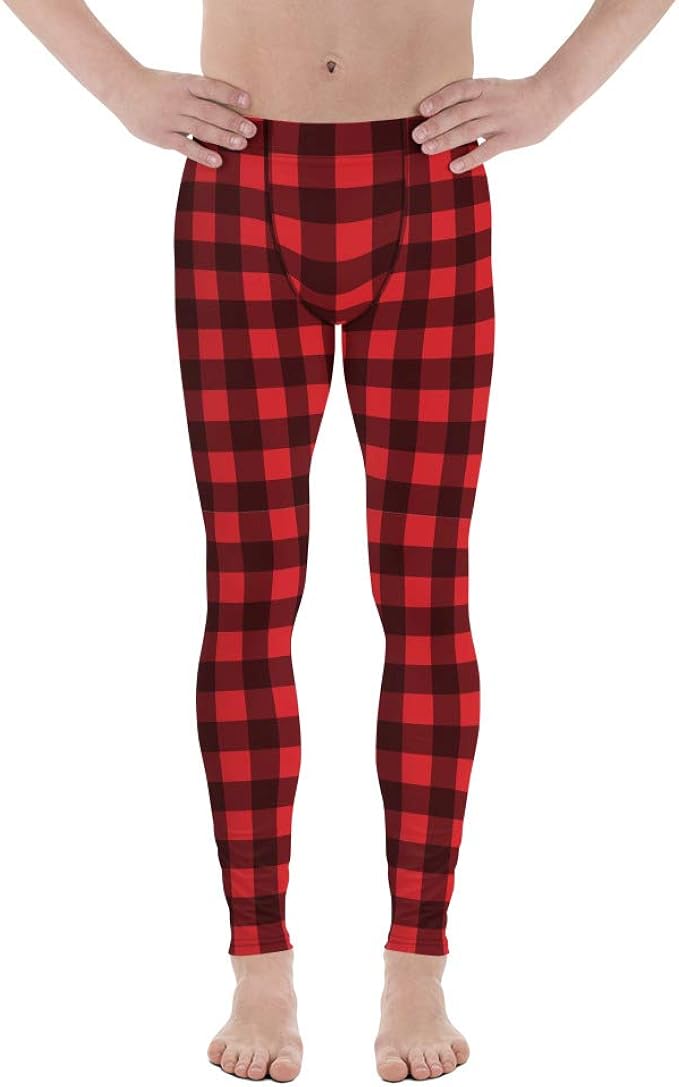 mens red buffalo plaid pants