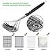 IREGRO Grill Brush and Scraper, 3 in 1 Bristle Free BBQ Cleaning Brush, Stainless Steel Safe Barbecue Grill Cleaner Grill Accessories Suitable for Porcelain, Ceramic, Steel, Iron All Grills