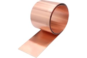 ELECTRAPICK Copper Flashing,26 Gauge(0.4mm) Thickness, 4in x 10ft, 99.95% Pure Copper Sheet Roll, Roofing Metal Flashing Roll for Contractors DIY Projects